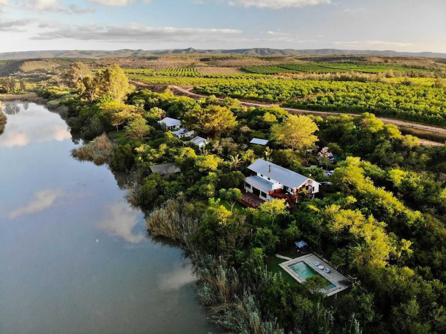 Ndlovu Addo River Lodge, River, Nature, Waters, Aerial Photography