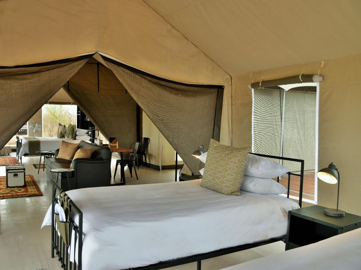 Nogatsaa Pans Chobe Lodge, Family Tent 1, Tent, Architecture, Bedroom