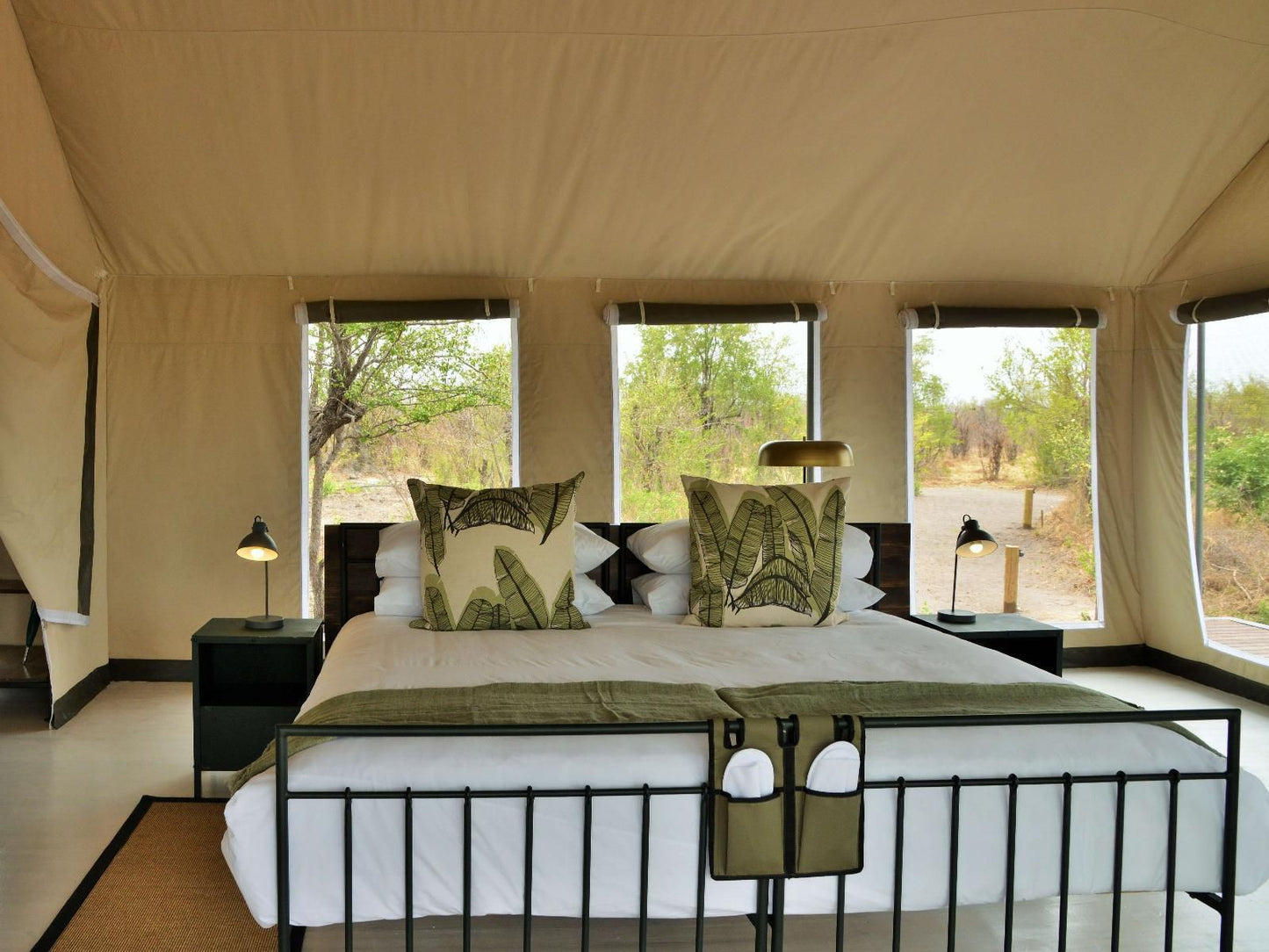 Nogatsaa Pans Chobe Lodge, Family Tent 1, Tent, Architecture, Bedroom