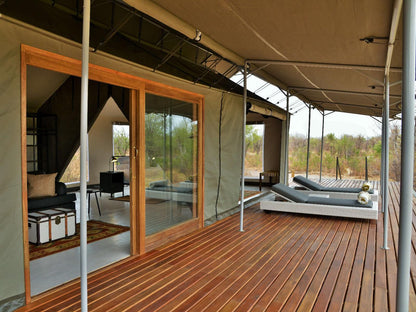 Nogatsaa Pans Chobe Lodge, King/Twin Tent 4, Sauna, Wood