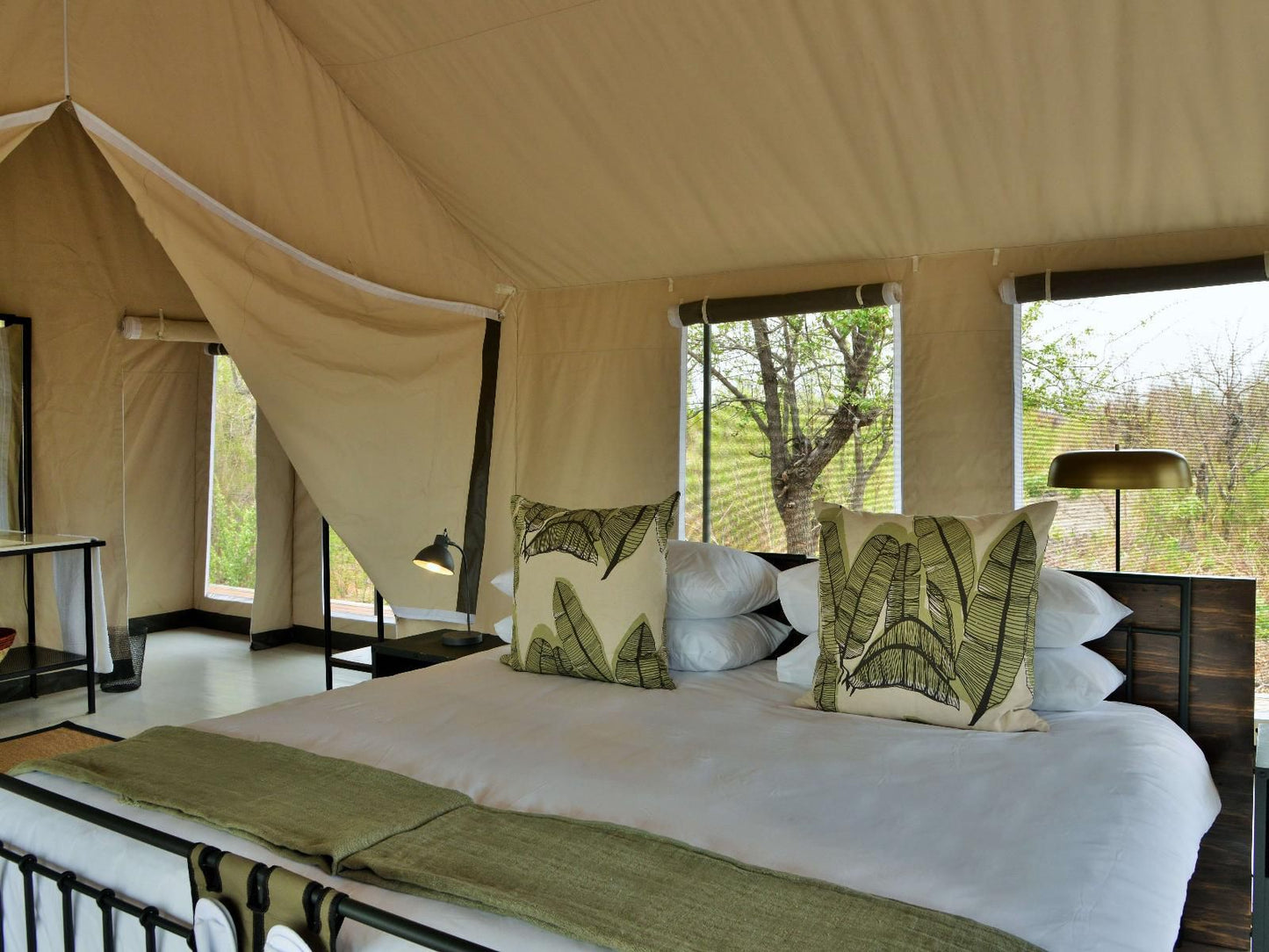 Nogatsaa Pans Chobe Lodge, King/Twin Tent 8, Tent, Architecture, Bedroom