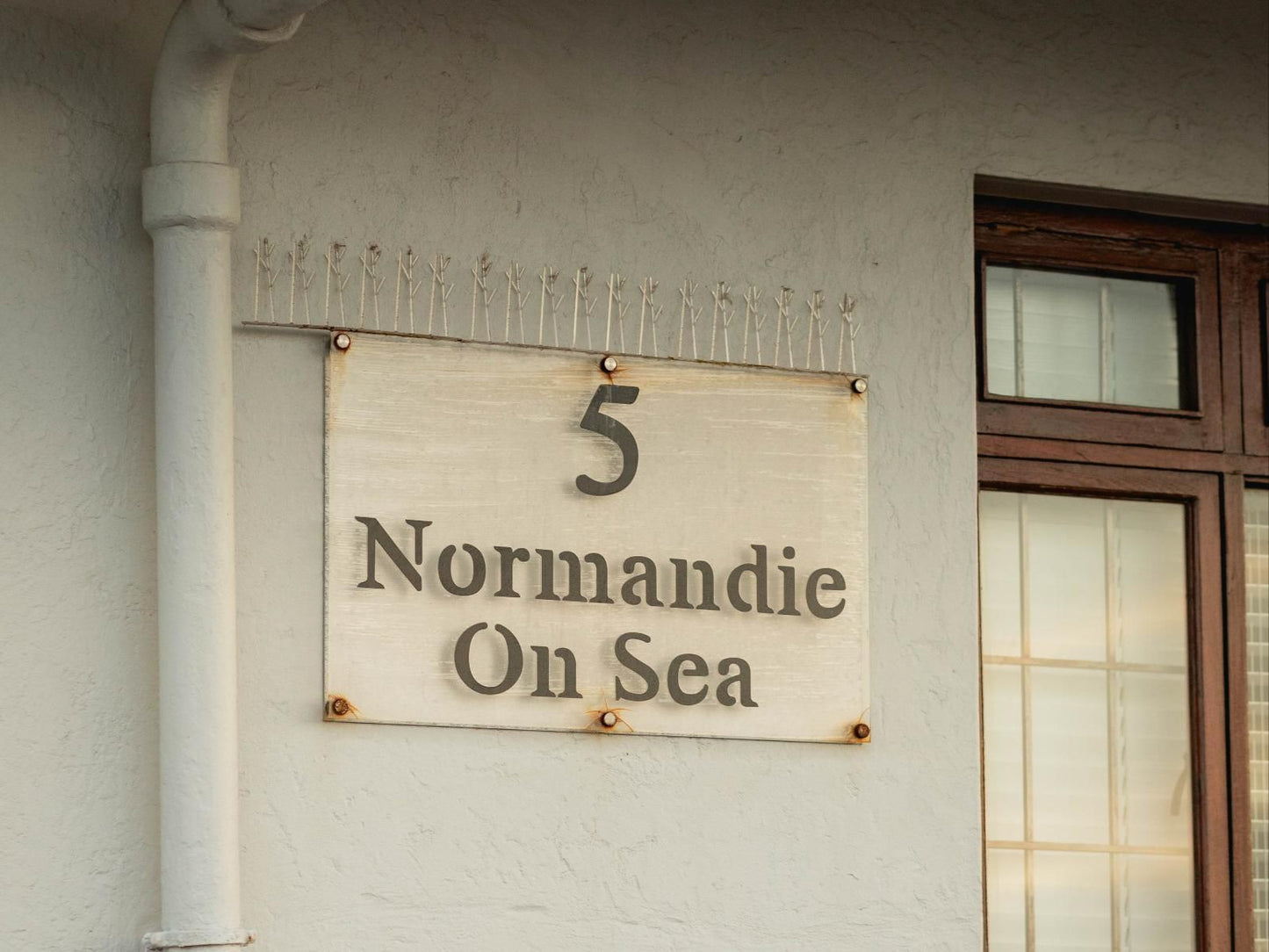 Normandie On Sea, Sepia Tones, Facade, Building, Architecture, House, Sign