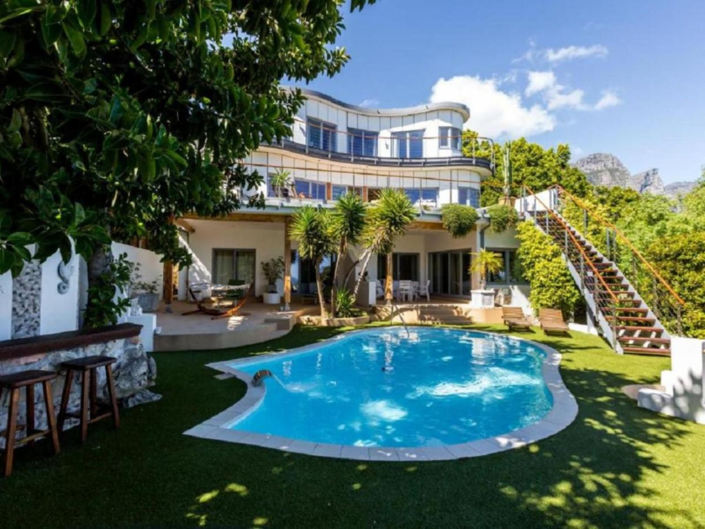 Ocean Lounge Camps Bay Cape Town Western Cape South Africa Complementary Colors, Balcony, Architecture, House, Building, Palm Tree, Plant, Nature, Wood, Garden, Swimming Pool