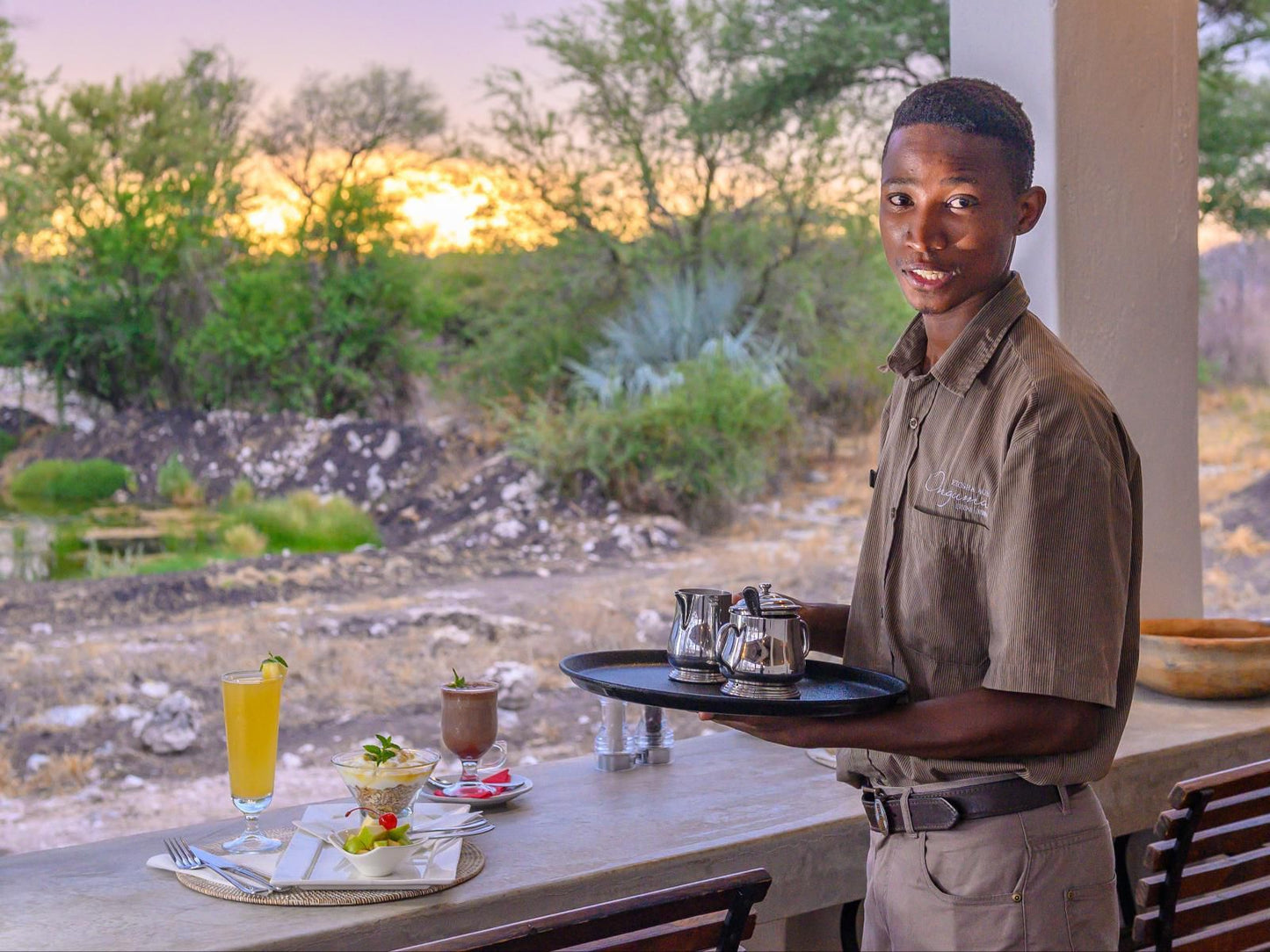 Onguma Tamboti Campsite, Face, Person, One Face, Portrait, Food, Frontal Face, Male, Adult, Eyes Open, Smile