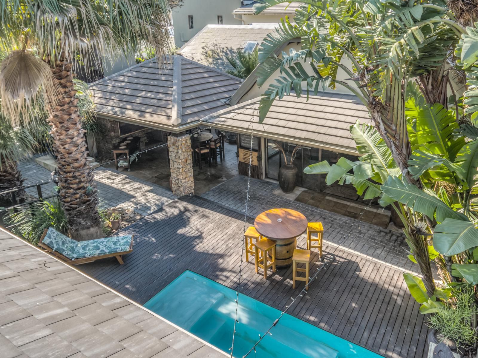 Onse Khaya Lodge And Conferencing Summerstrand Port Elizabeth Eastern Cape South Africa House, Building, Architecture, Palm Tree, Plant, Nature, Wood, Garden, Swimming Pool