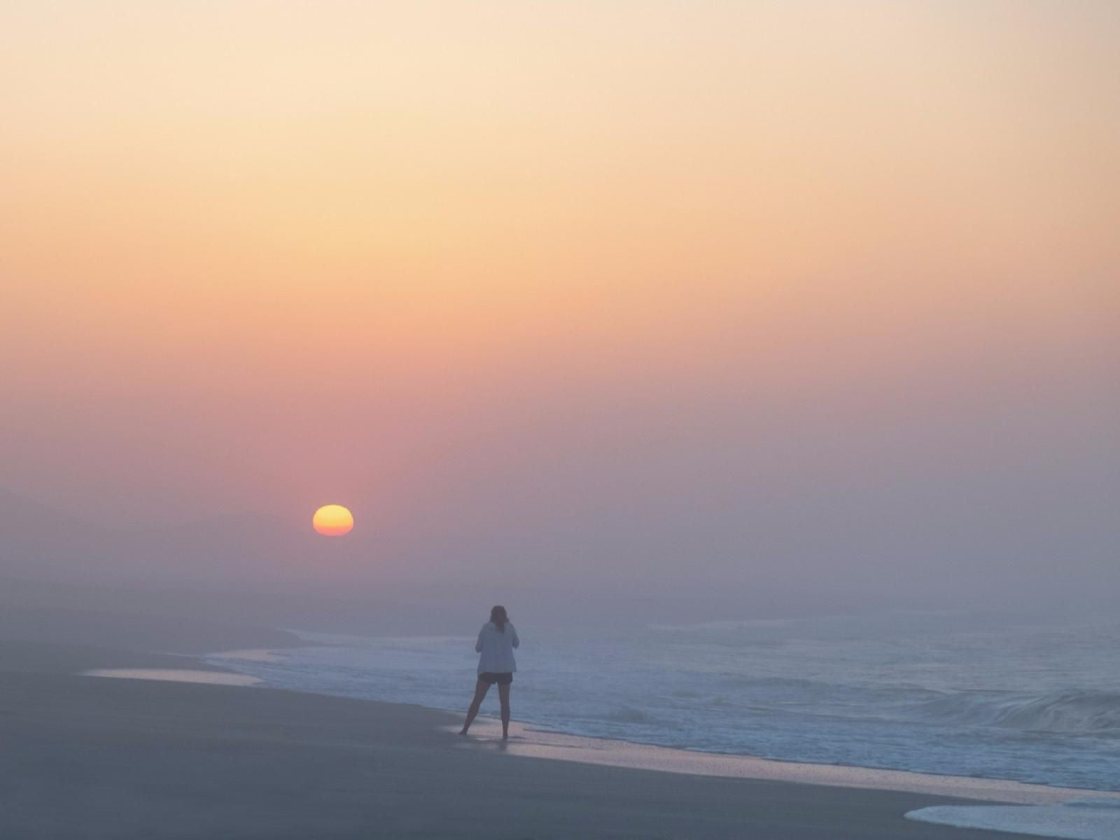 Pelicans' View, Beach, Nature, Sand, Ocean, Waters, Sunset, Sky, Person