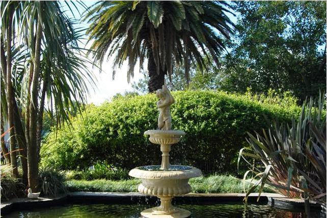 Fountain, Architecture, Palm Tree, Plant, Nature, Wood, Garden, Pension Marianna Guest House, Vosfontein, Cape Town