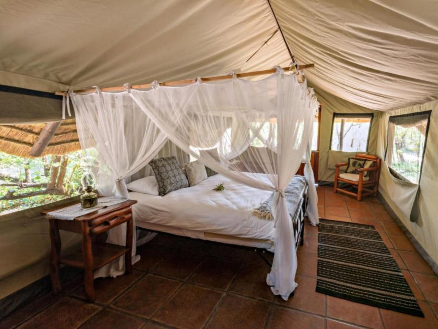 Pungwe Safari Camp, Semi Tented Thatched Chalet, Tent, Architecture, Bedroom