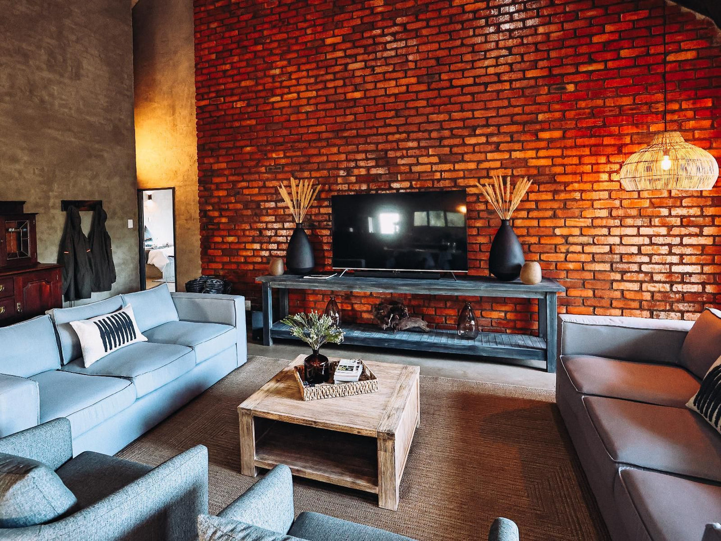 Rhino S Rest Luxury Self Catering Home Hoedspruit Limpopo Province South Africa Brick Texture, Texture, Living Room