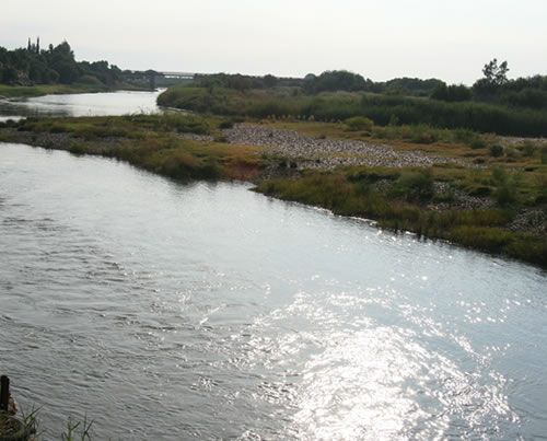 River Bank Lapa Upington Northern Cape South Africa Unsaturated, Boat, Vehicle, River, Nature, Waters