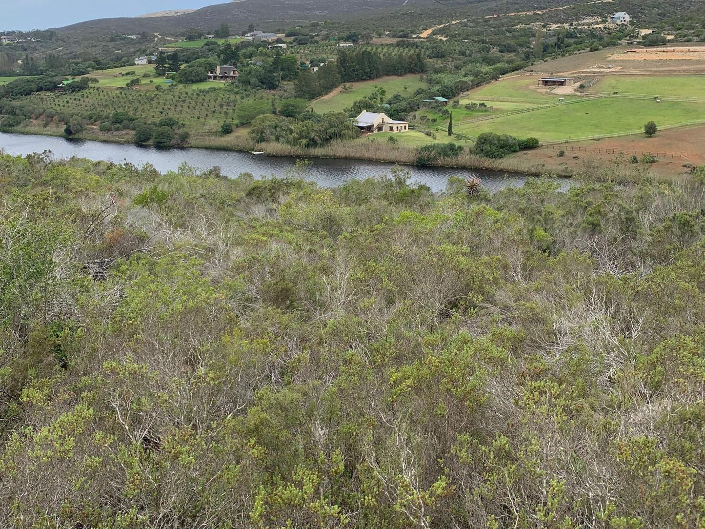 Riversong Farm Still Bay West Stilbaai Western Cape South Africa River, Nature, Waters, Aerial Photography, Highland