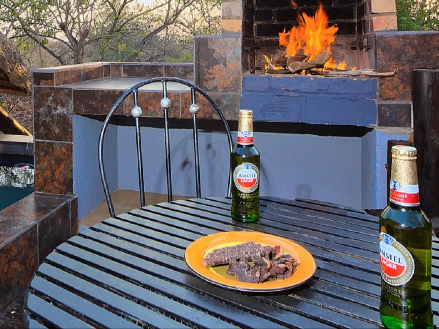 Royale Marlothi Safari Lodge Marloth Park Mpumalanga South Africa Beer, Drink, Fire, Nature, Fireplace, Food