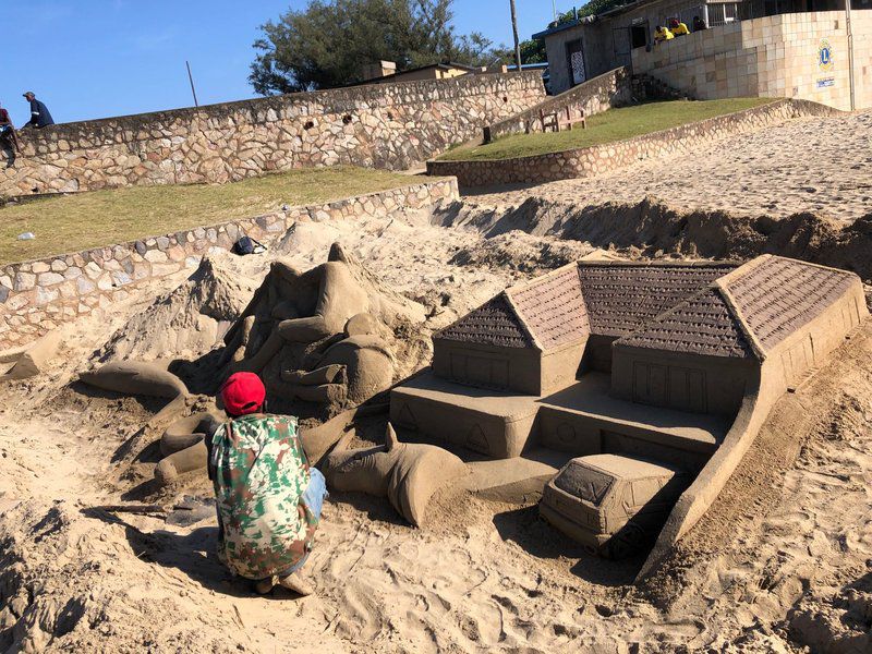 Sand Castle 2 St Michaels On Sea Margate Kwazulu Natal South Africa Beach, Nature, Sand, Ruin, Architecture