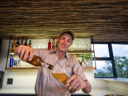 Sasi Bush Lodge, Face, Person, One Face, Portrait, Drink, Bar, Food, Frontal Face, Male, Adult, Eyes Closed, Smile