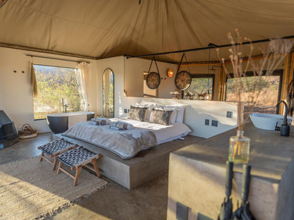 Sasi Bush Lodge, New Beginnings Couple Tent, Tent, Architecture, Bedroom