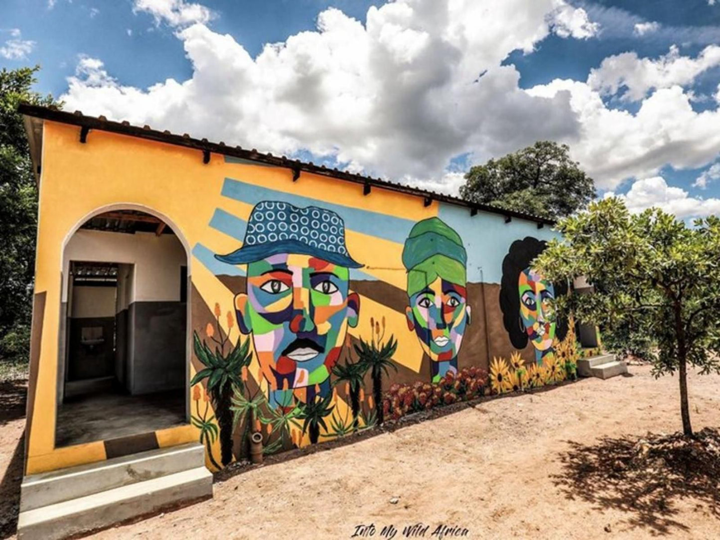 Shik Shack Thornybush Game Reserve Mpumalanga South Africa Palm Tree, Plant, Nature, Wood, Wall, Architecture, Painting, Art