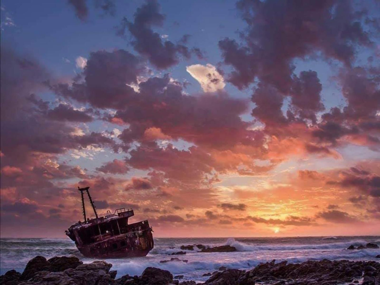 South Point Agulhas Western Cape South Africa Complementary Colors, Beach, Nature, Sand, Ocean, Waters, Sunset, Sky