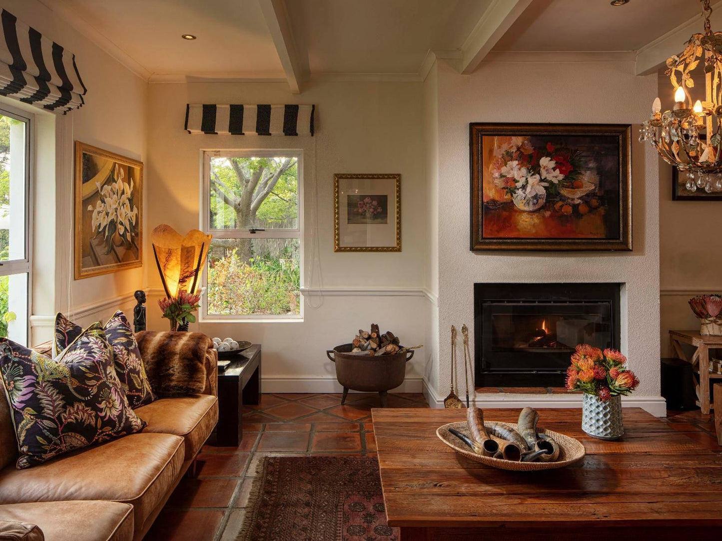 Spanish Farm Luxury Guest Villas Spanish Farm Ext 1 Somerset West Western Cape South Africa Fireplace, Living Room