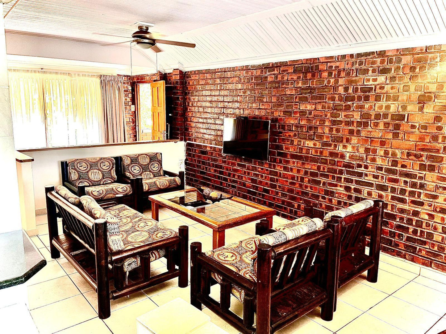 St Lucia Palms, P16 Three-Bedroom Apartment, Brick Texture, Texture, Living Room