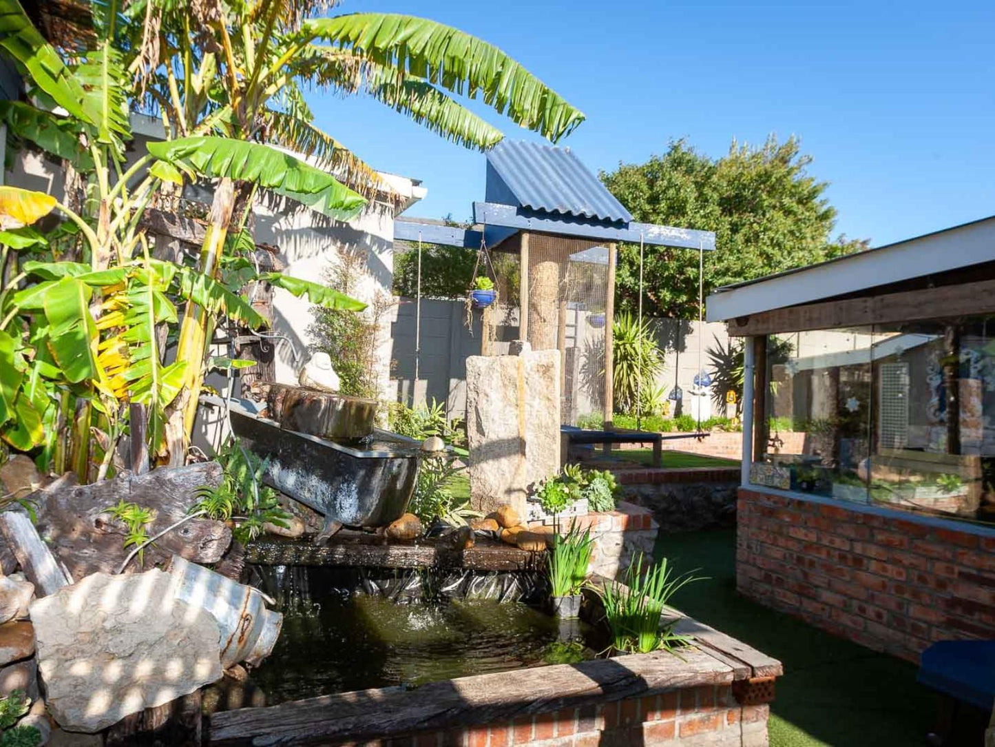 Strand Guesthouse Strand Western Cape South Africa Complementary Colors, House, Building, Architecture, Palm Tree, Plant, Nature, Wood, Pavilion, Garden, Swimming Pool