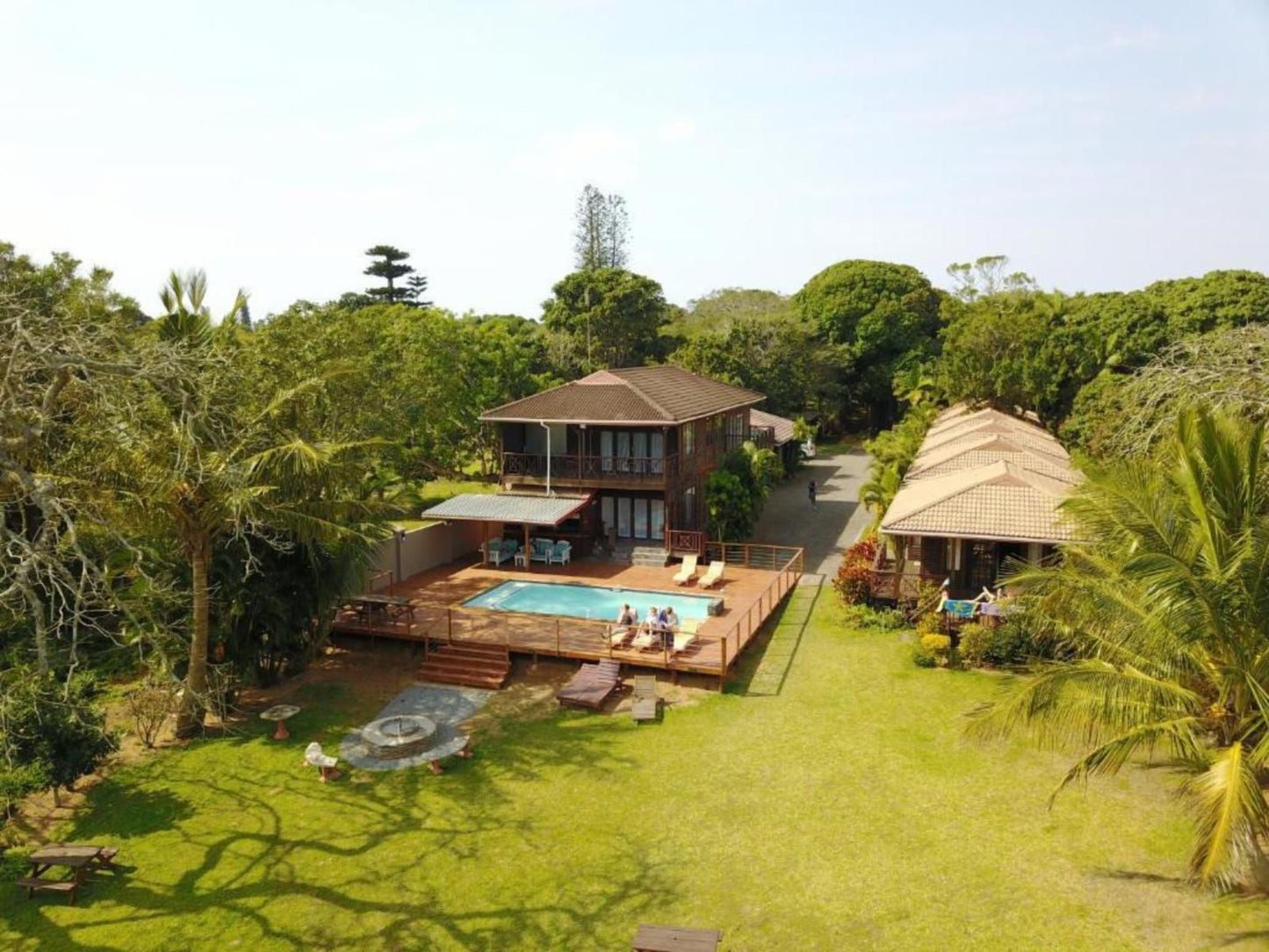 Sunset Lodge Log Cabins St Lucia Kwazulu Natal South Africa Palm Tree, Plant, Nature, Wood, Swimming Pool