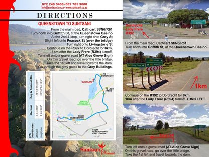 Suntsani Escape Queenstown Eastern Cape South Africa Text, Map