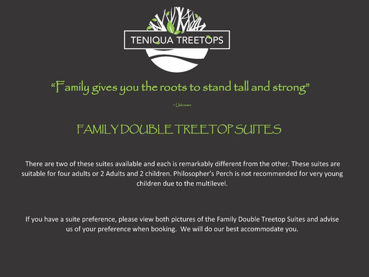 Family Double Treetops Suite @ Teniqua Treetops