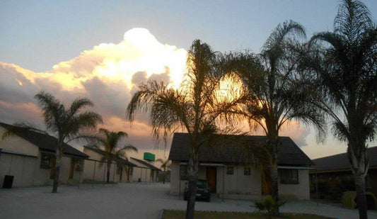 The Thatch Palace Polokwane Pietersburg Limpopo Province South Africa Palm Tree, Plant, Nature, Wood, Sky, Clouds, Sunset