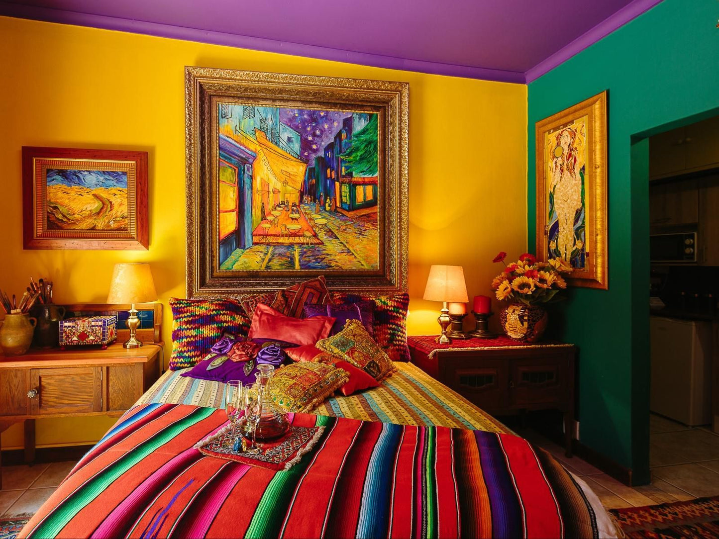 The Art Guesthouse Schoemansville Hartbeespoort North West Province South Africa Colorful, Bedroom