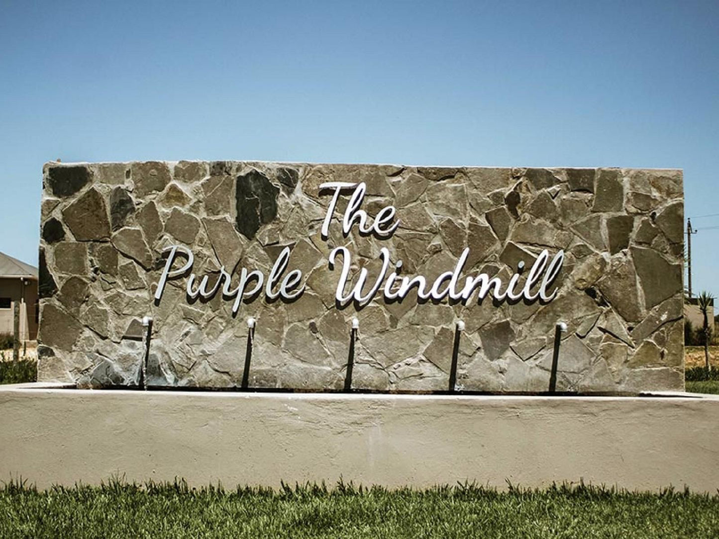 The Purple Windmill Klapmuts Western Cape South Africa Complementary Colors, Sign