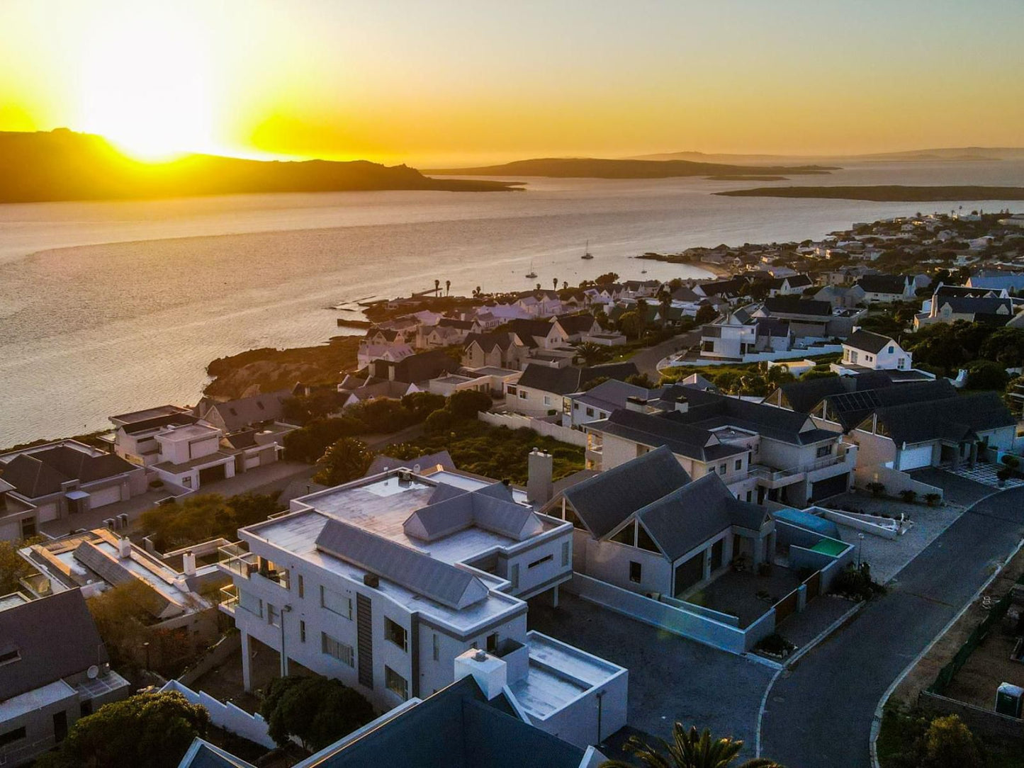 The View Langebaan Lagoon Villa Myburgh Park Langebaan Western Cape South Africa Beach, Nature, Sand, Island, Palm Tree, Plant, Wood, Sunset, Sky