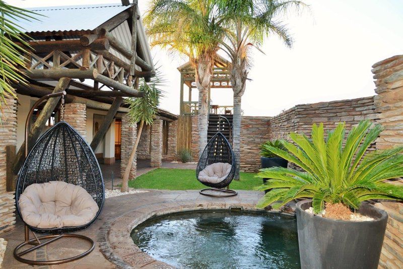 Thuru Lodge And Safaris Groblershoop Northern Cape South Africa House, Building, Architecture, Palm Tree, Plant, Nature, Wood, Garden, Swimming Pool