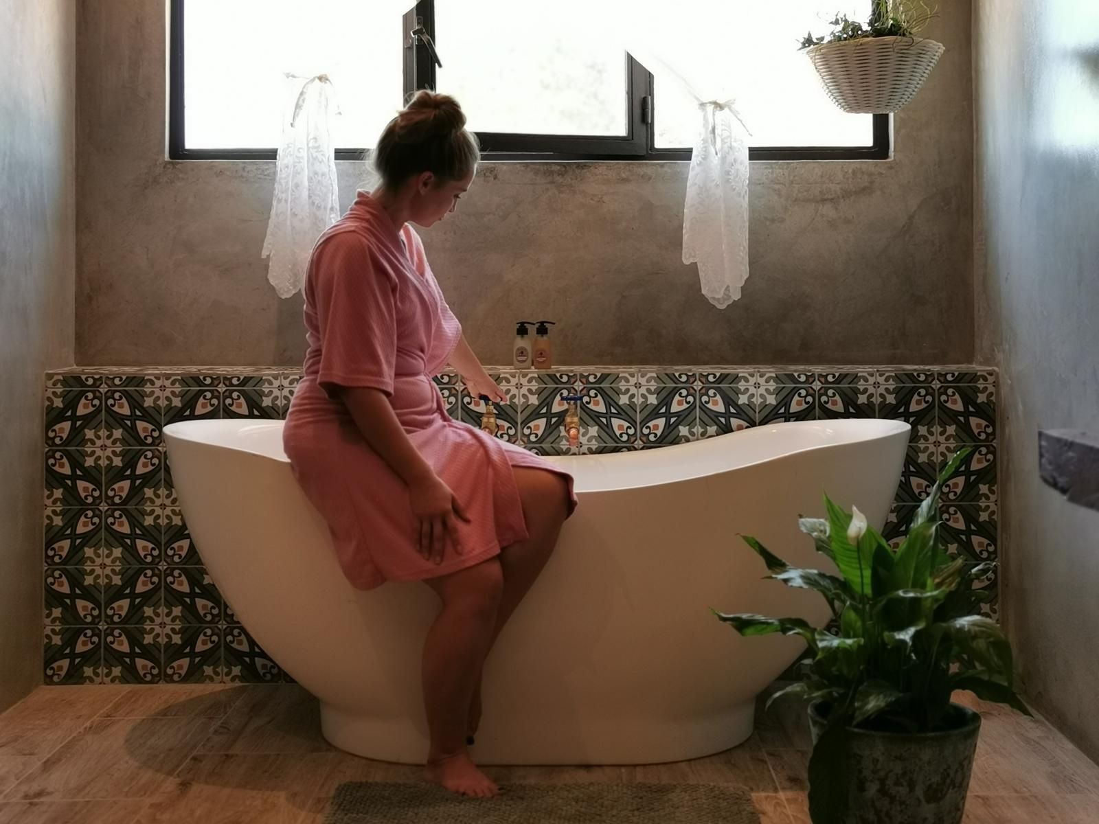 Timbila Farmstead, Luxury Holiday Home, Bathroom, Person, Portrait