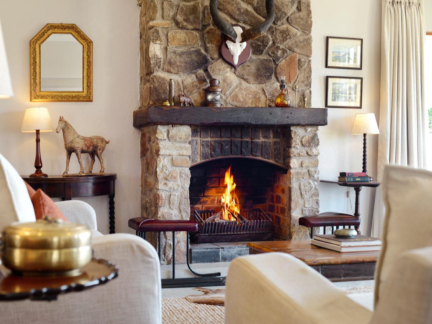 Tomjachu Bush Retreat Nelspruit Mpumalanga South Africa Fire, Nature, Fireplace, Living Room
