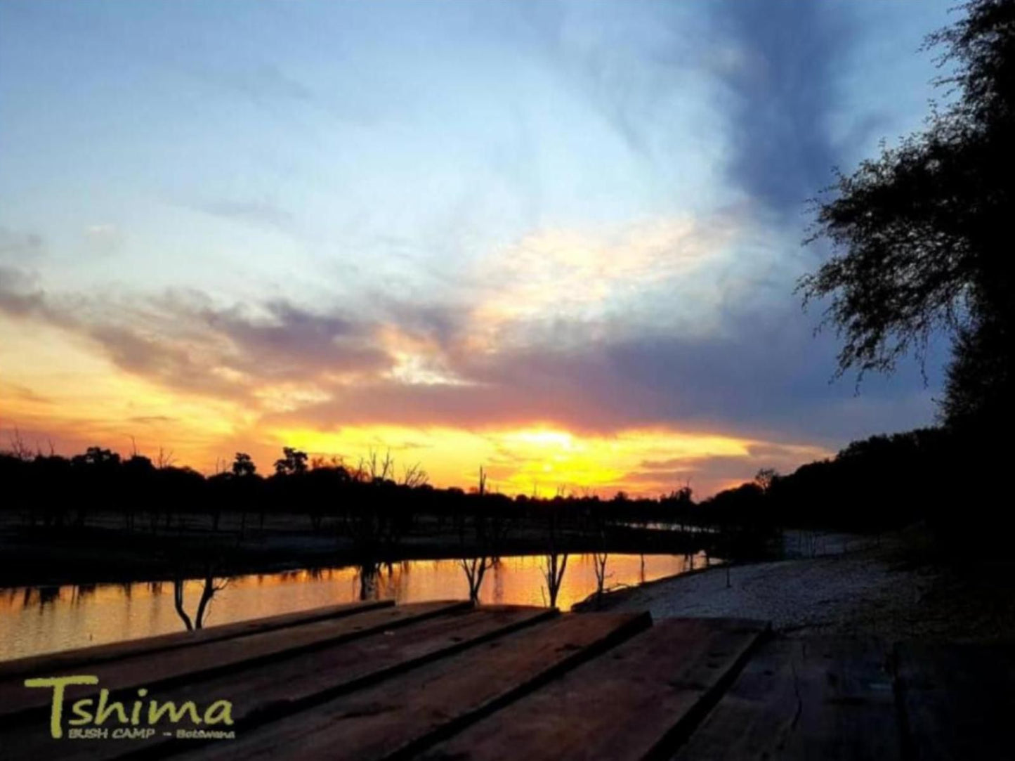 Tshima Bush Camp, River, Nature, Waters, Sky, Sunset