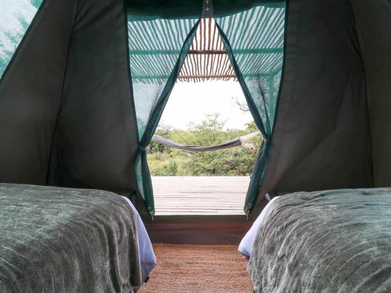 Tswehe Wildlife Reserve, Tented Units, Bedroom