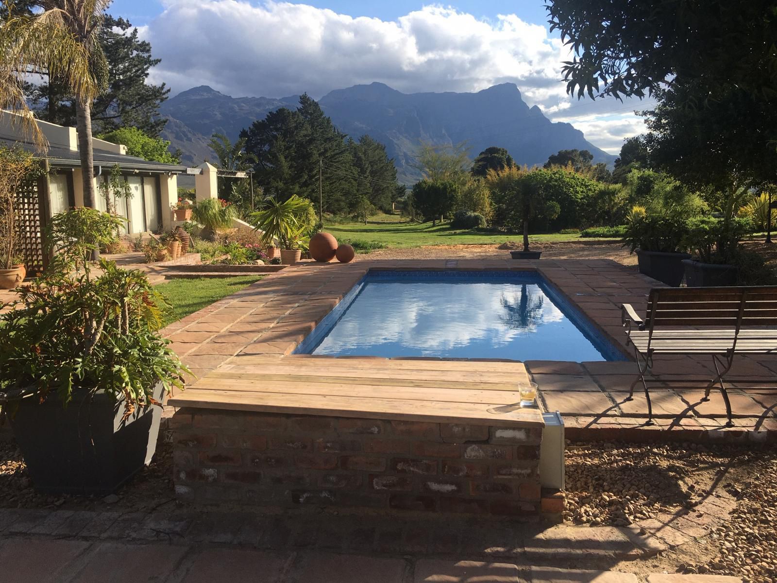 Val D Or Estate Franschhoek Western Cape South Africa Mountain, Nature, Garden, Plant, Swimming Pool