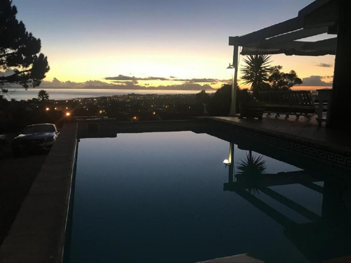 View Lodge Mansfield Gordons Bay Western Cape South Africa Palm Tree, Plant, Nature, Wood, Sunset, Sky, Swimming Pool