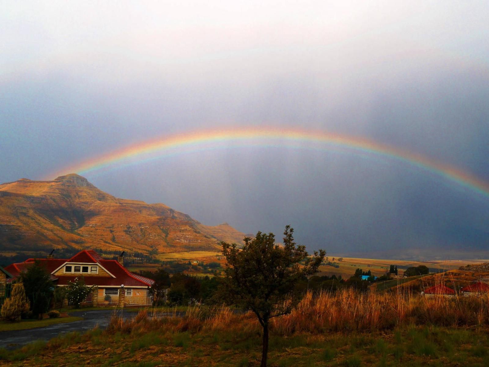 Views In Clarens Clarens Free State South Africa Rainbow, Nature