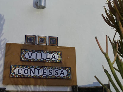 Villa Contessa, Sign, Text, Wall, Architecture, Window