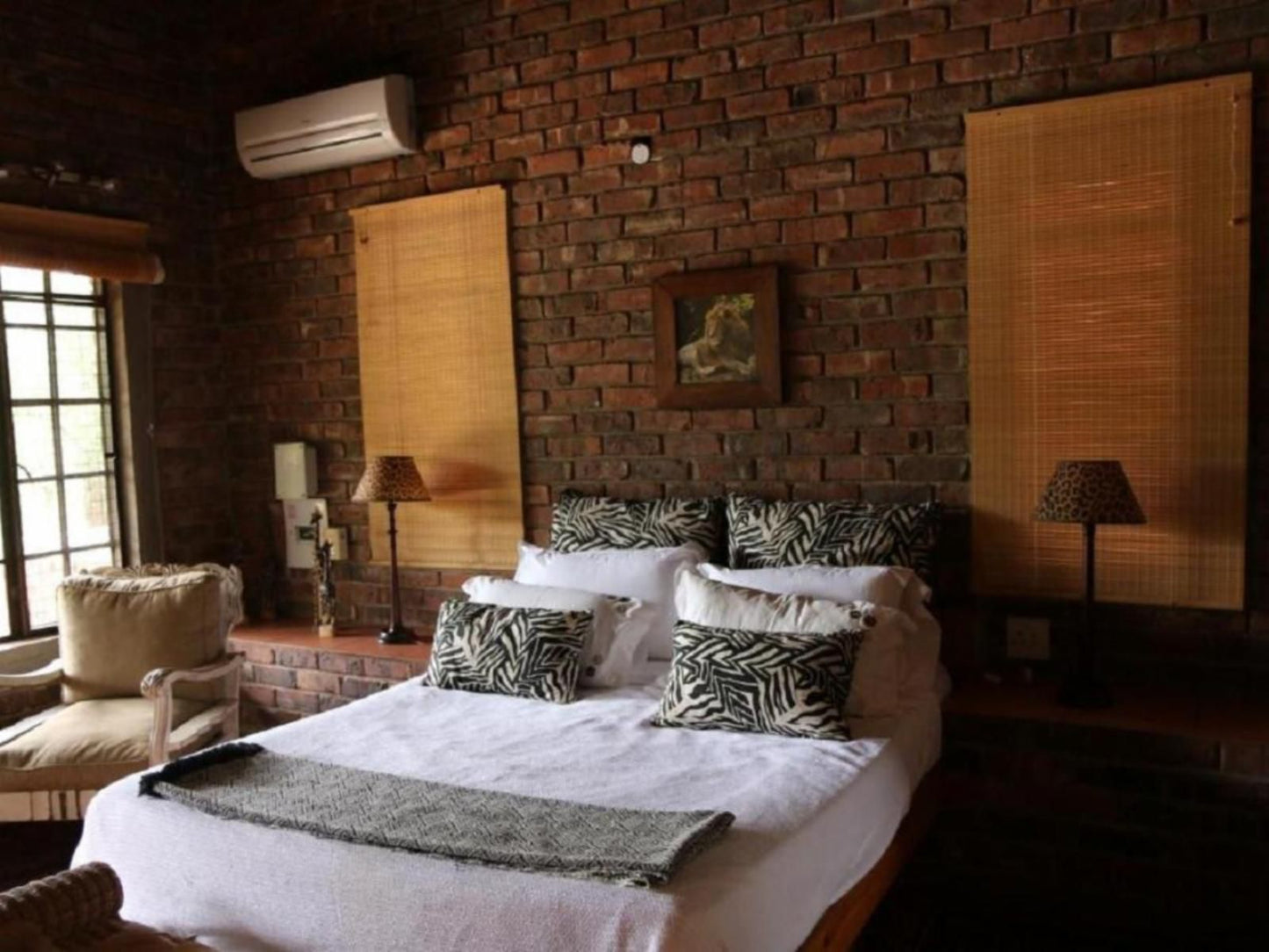 Villa Zazu Marloth Park Mpumalanga South Africa Bedroom, Brick Texture, Texture