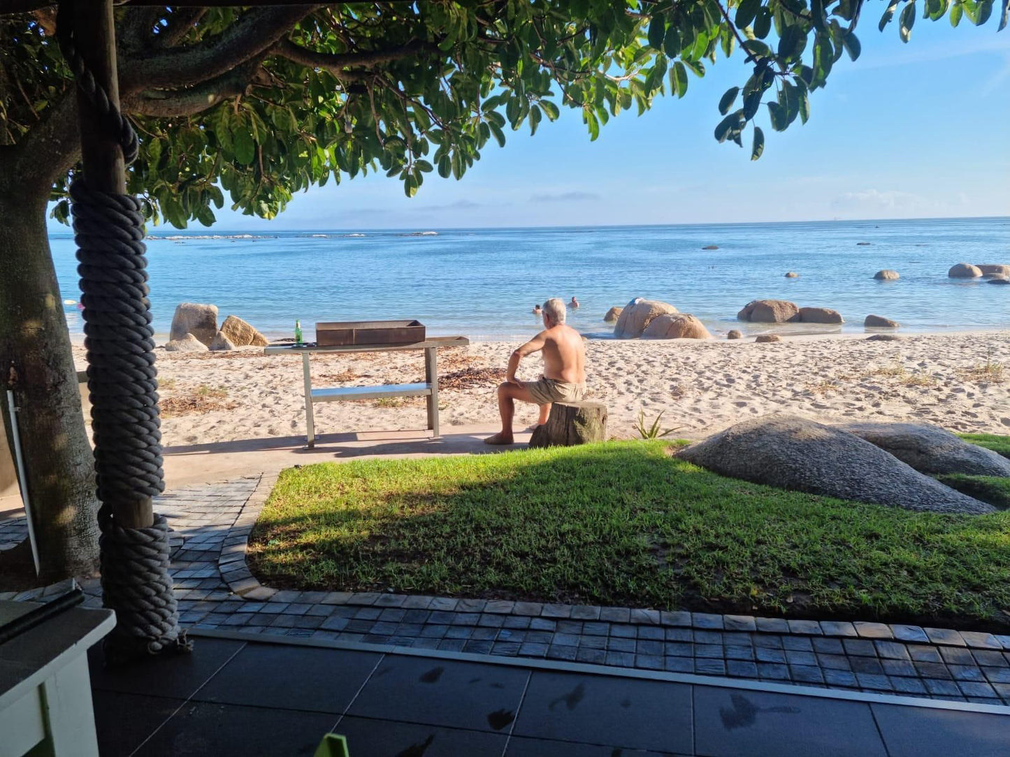 Villas On The Beach, Beach, Nature, Sand, Palm Tree, Plant, Wood, Person