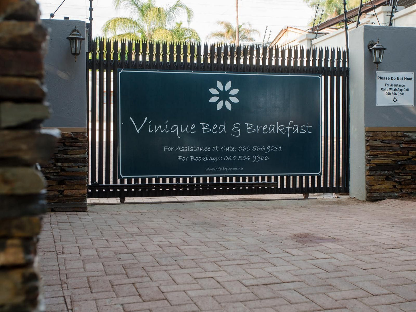 Vinique Guesthouse Steiltes Nelspruit Mpumalanga South Africa Palm Tree, Plant, Nature, Wood, Sign, Text, Food
