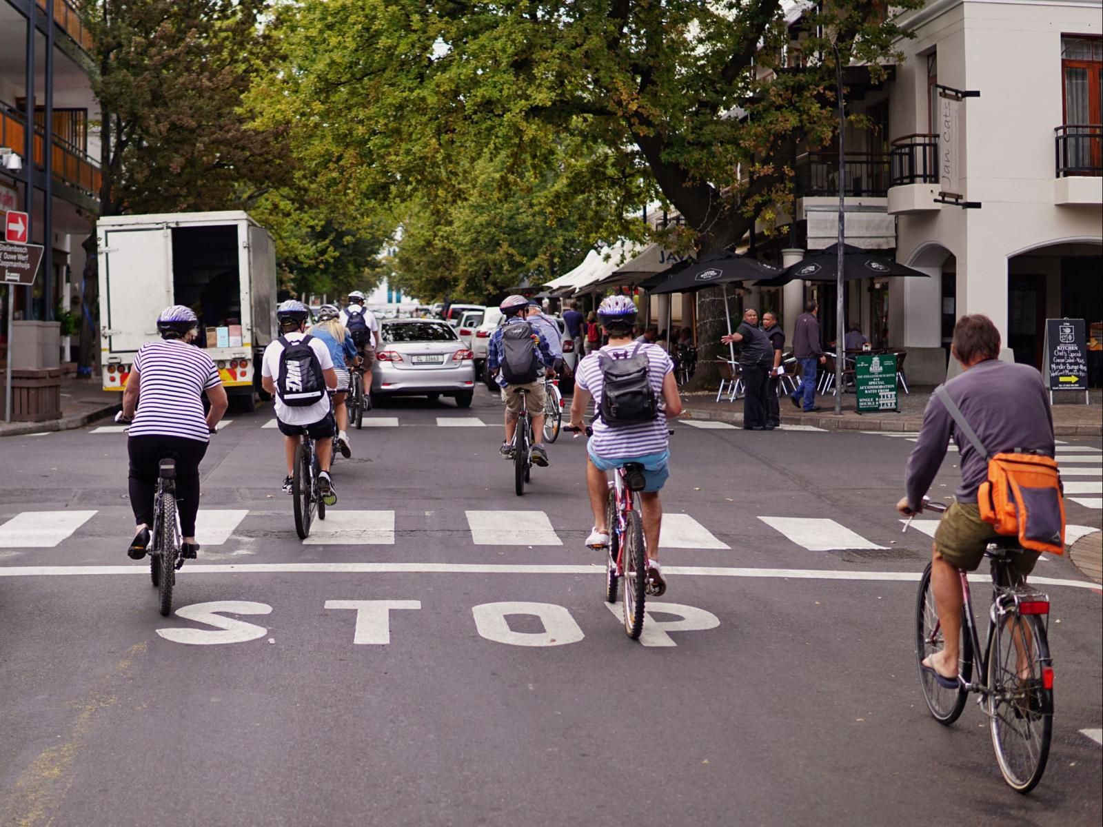 Visit Stellenbosch, Helmet, Person, Bicycle, Vehicle, Cycling, Sport, Street