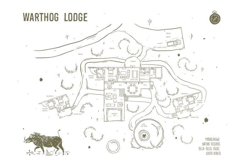 Warthog Lodge Mabalingwe Nature Reserve Bela Bela Warmbaths Limpopo Province South Africa Unsaturated, Bright, Text, Illustration, Art