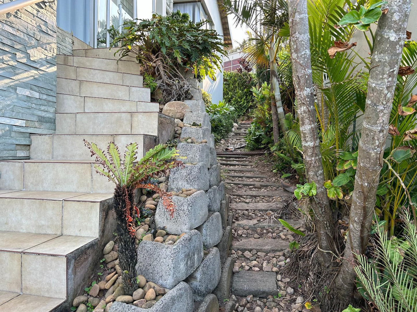 Waves Of Mercy Trafalgar Kwazulu Natal South Africa House, Building, Architecture, Palm Tree, Plant, Nature, Wood, Stairs, Garden