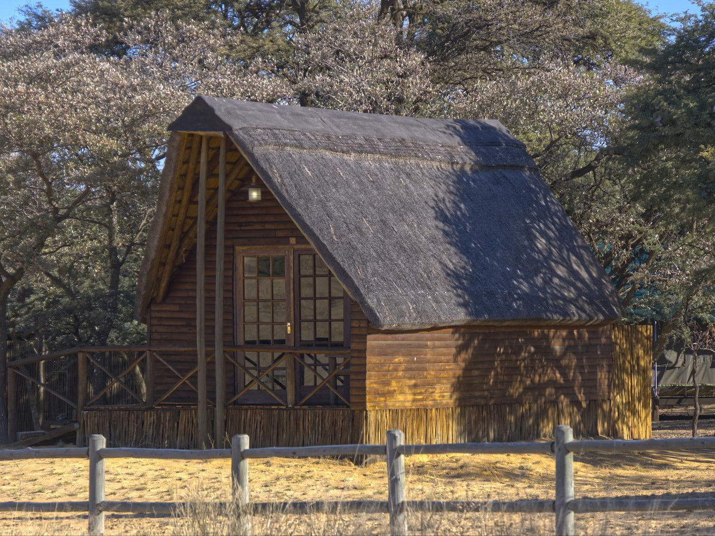 Wooden Chalet with En-Suite Shower Only @ Woodside Game Lodge