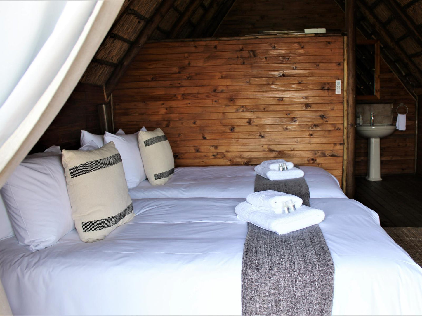 Wooden Chalet with En-Suite Shower Only @ Woodside Game Lodge